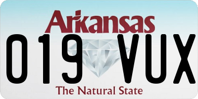 AR license plate 019VUX