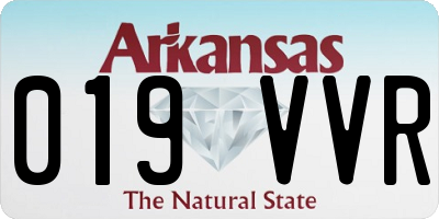 AR license plate 019VVR