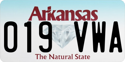 AR license plate 019VWA