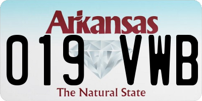 AR license plate 019VWB