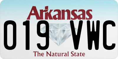 AR license plate 019VWC