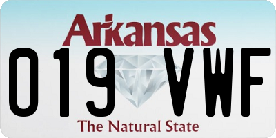AR license plate 019VWF