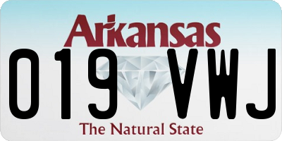 AR license plate 019VWJ