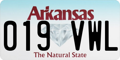 AR license plate 019VWL