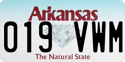 AR license plate 019VWM