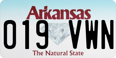 AR license plate 019VWN