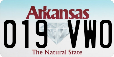 AR license plate 019VWO
