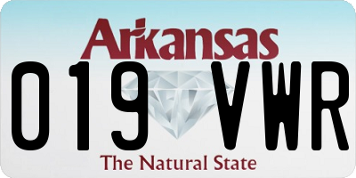 AR license plate 019VWR