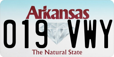 AR license plate 019VWY
