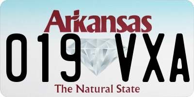 AR license plate 019VXA