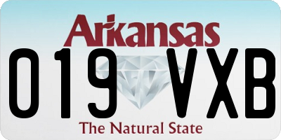 AR license plate 019VXB