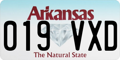 AR license plate 019VXD
