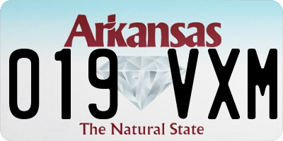 AR license plate 019VXM