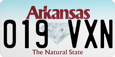 AR license plate 019VXN
