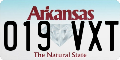 AR license plate 019VXT