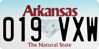 AR license plate 019VXW