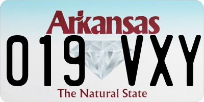 AR license plate 019VXY