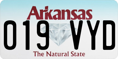 AR license plate 019VYD