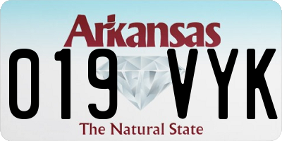 AR license plate 019VYK