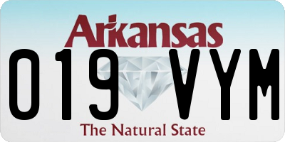 AR license plate 019VYM