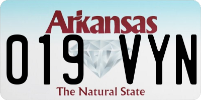 AR license plate 019VYN