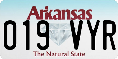 AR license plate 019VYR