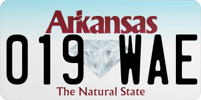 AR license plate 019WAE