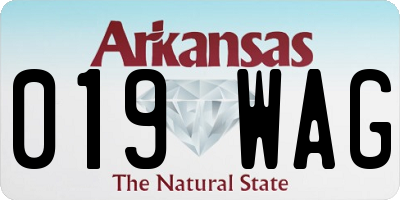 AR license plate 019WAG