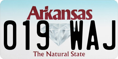 AR license plate 019WAJ