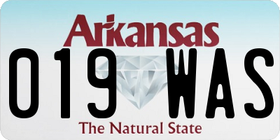 AR license plate 019WAS