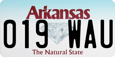 AR license plate 019WAU