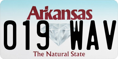 AR license plate 019WAV