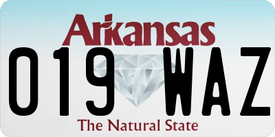 AR license plate 019WAZ