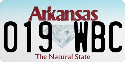 AR license plate 019WBC