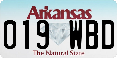 AR license plate 019WBD