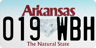 AR license plate 019WBH
