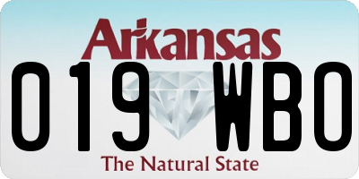 AR license plate 019WBO