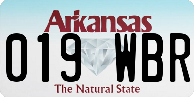 AR license plate 019WBR