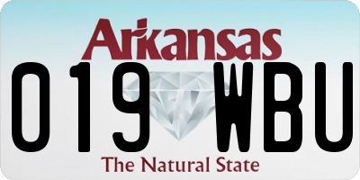 AR license plate 019WBU