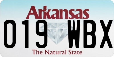AR license plate 019WBX