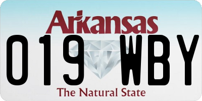 AR license plate 019WBY