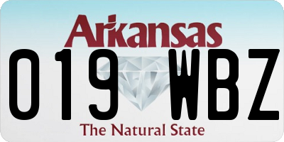 AR license plate 019WBZ