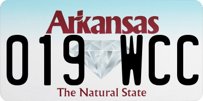 AR license plate 019WCC