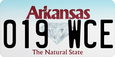 AR license plate 019WCE