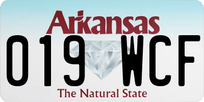 AR license plate 019WCF