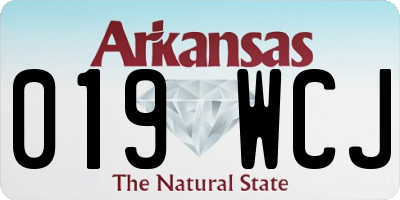 AR license plate 019WCJ