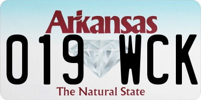 AR license plate 019WCK