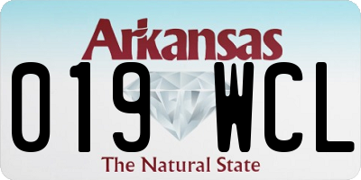 AR license plate 019WCL