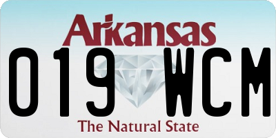 AR license plate 019WCM