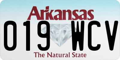AR license plate 019WCV